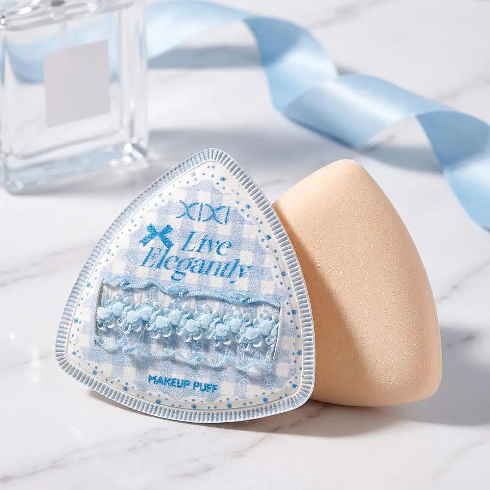 Triangle Powder Puffs For Loose and Pressed Powder, Triangle Makeup Sponge Soft Smooth Sponge Applicator for Flawless Makeup Quake