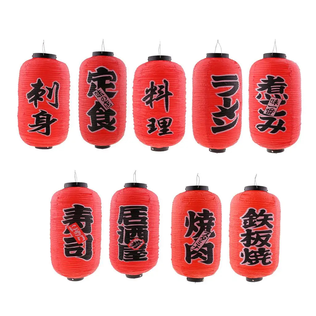 Outdoor Advertising Lantern Traditional Japanese Hanging Chochin PVC Lampshade for Festive Restaurant Use Quake