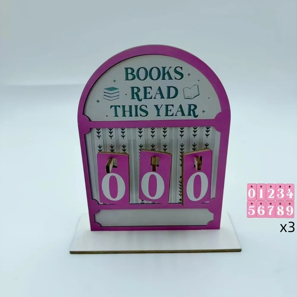 Handmade Reading Challenge Tracker Read This Year Eco-Friendly Books Read Tracker Personalized Reading Tracker Hanging Signage Quake E