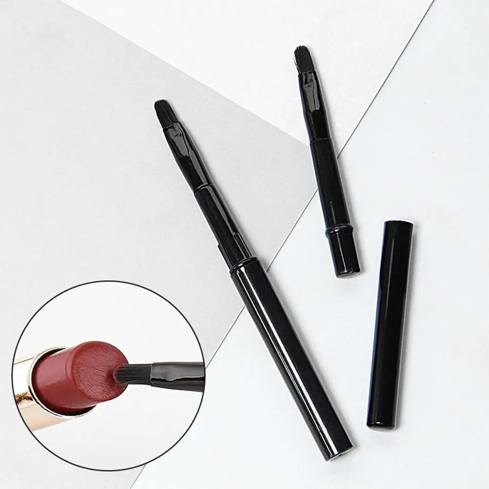 Makeup Lip Brushes Lipliner brushes Black with Cap Retractable Lipstick Brush Travel Portable lip scrub brush Gloss Makeup Brush Quake