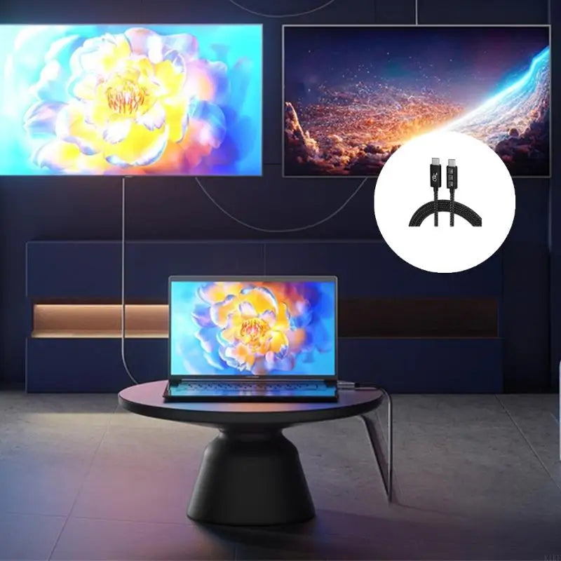 Type C to Type C Cable Usb 4 Cord for 80Gbps Data Transfer, 240W Charging, 16K Video Output and Home Office Desk Monitor K1KF Quake