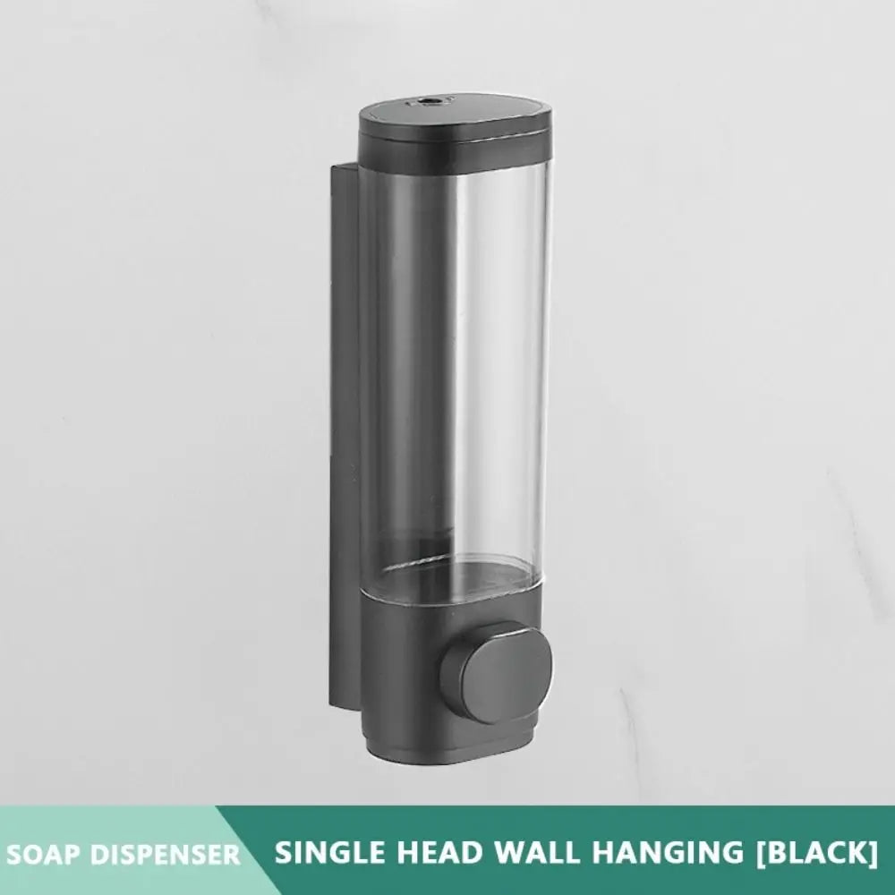 Durable ABS Plastic Manual Soap Dispenser White Black Wall-mounted Shampoo Gel Dispenser Liquid Soap Container Bathroom Quake