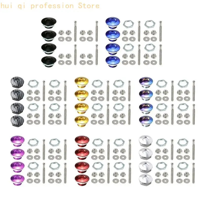 Universally Push Button Billet Hood Pins Lock Clip Car Quick Latches Bonnet Lock H8WE Quake