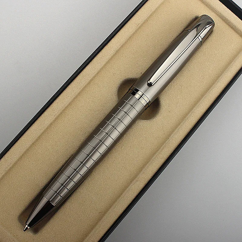 High Quality Full Metal Lattice Shape Luxury Ballpoint Pen Business Men Birthday Gift Writing Pen SCHOOL STATIONERI Quake