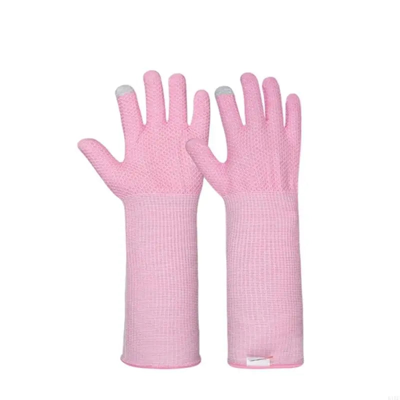 Cut Resistant Pet Handling Gloves with Extended Forearm Coverage, Phone Use Fingers for Grooming and Daily Animal Care K1KF Quake 25cm CN