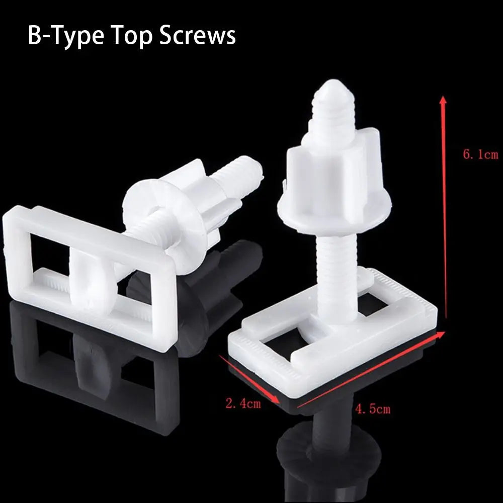 1Pair Seat Cover Plate Replacement Toilet Seat Repair Screws Bathroom Accessories Universal Lid Hinge Repair Bolts Seat Fittings Quake 02