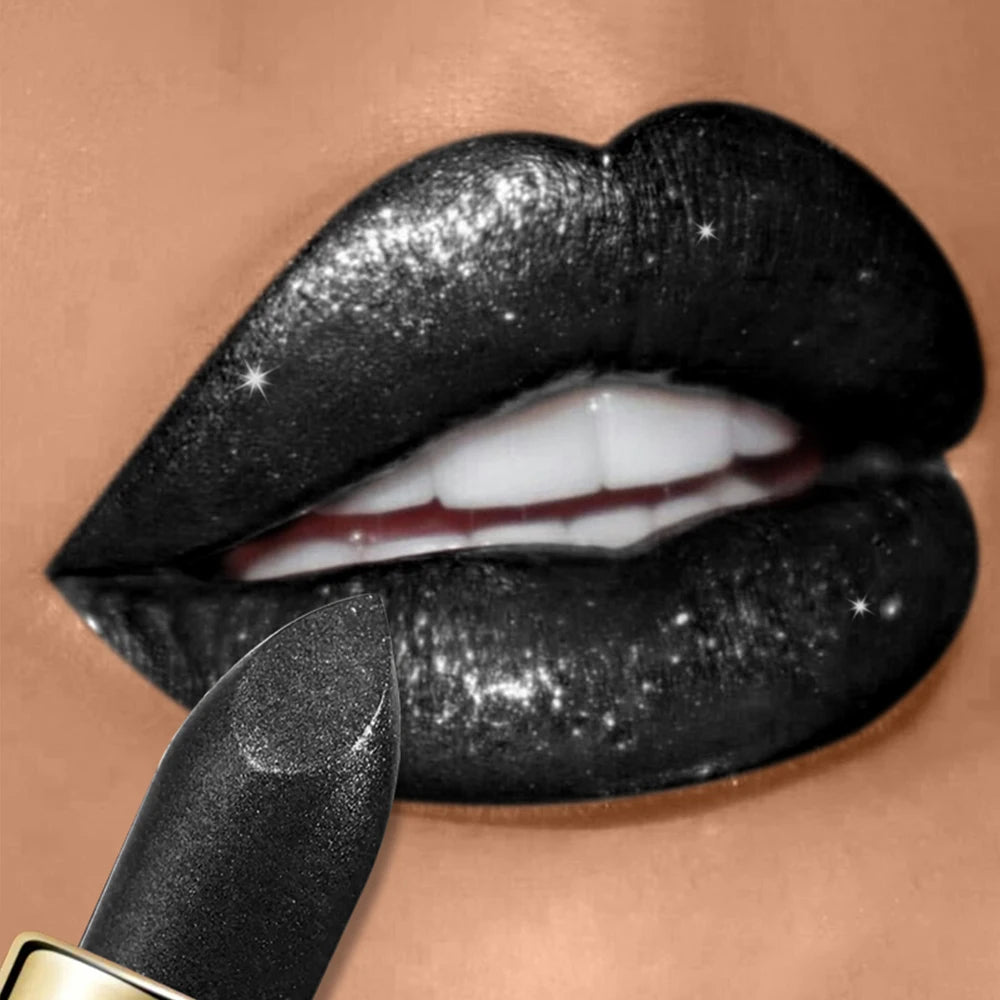 10 Colors Glitter Lipstick Waterproof Long Lasting Diamond Pearlescent Metallic Lipstick Lipgloss Women Lips Makeup Cosmetic Quake 10