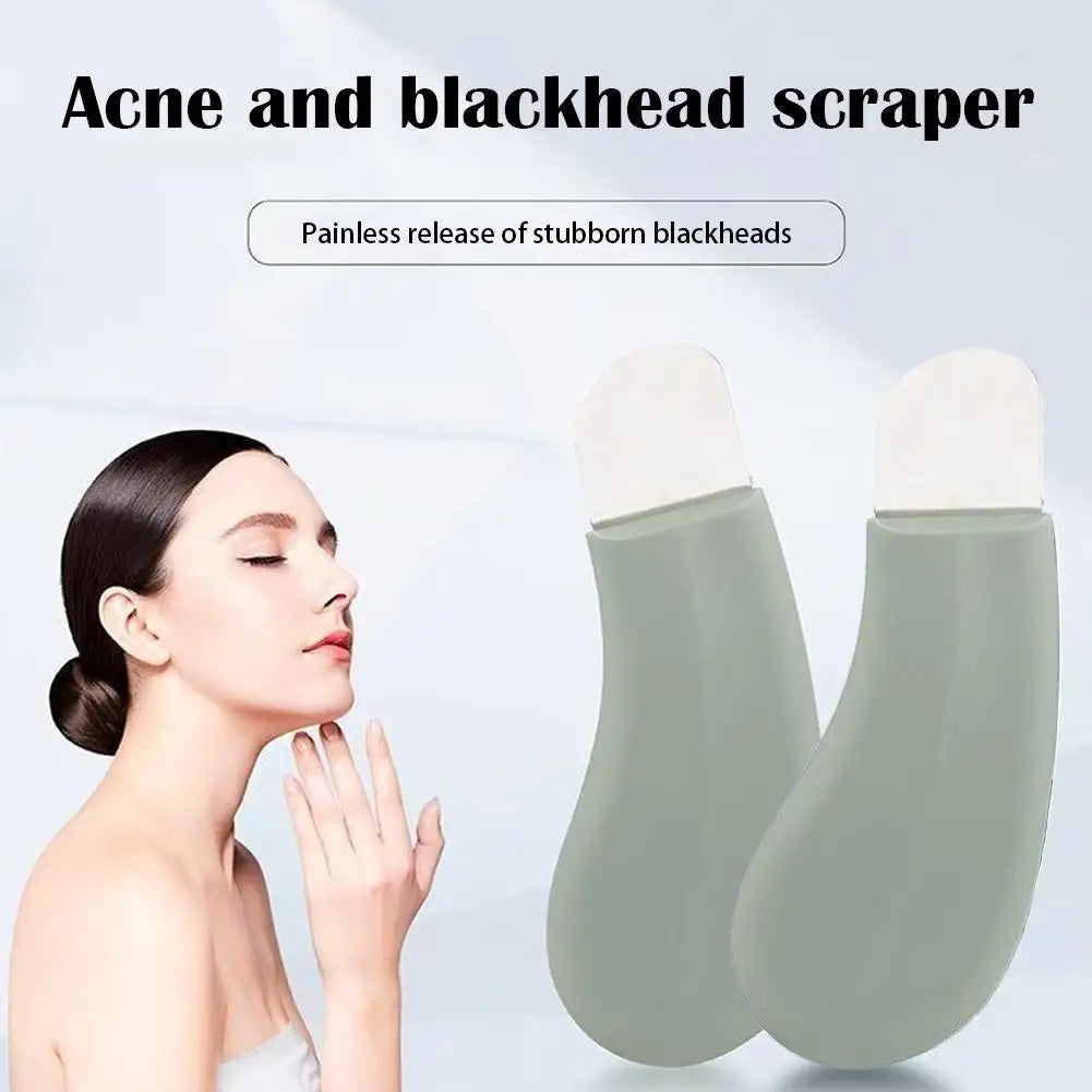 Blackhead Remover Scraper for Deep Cleansing, Skin Scrubber Facial Cleansing Spatula Beauty Skin Care Tool for Men and Women Quake