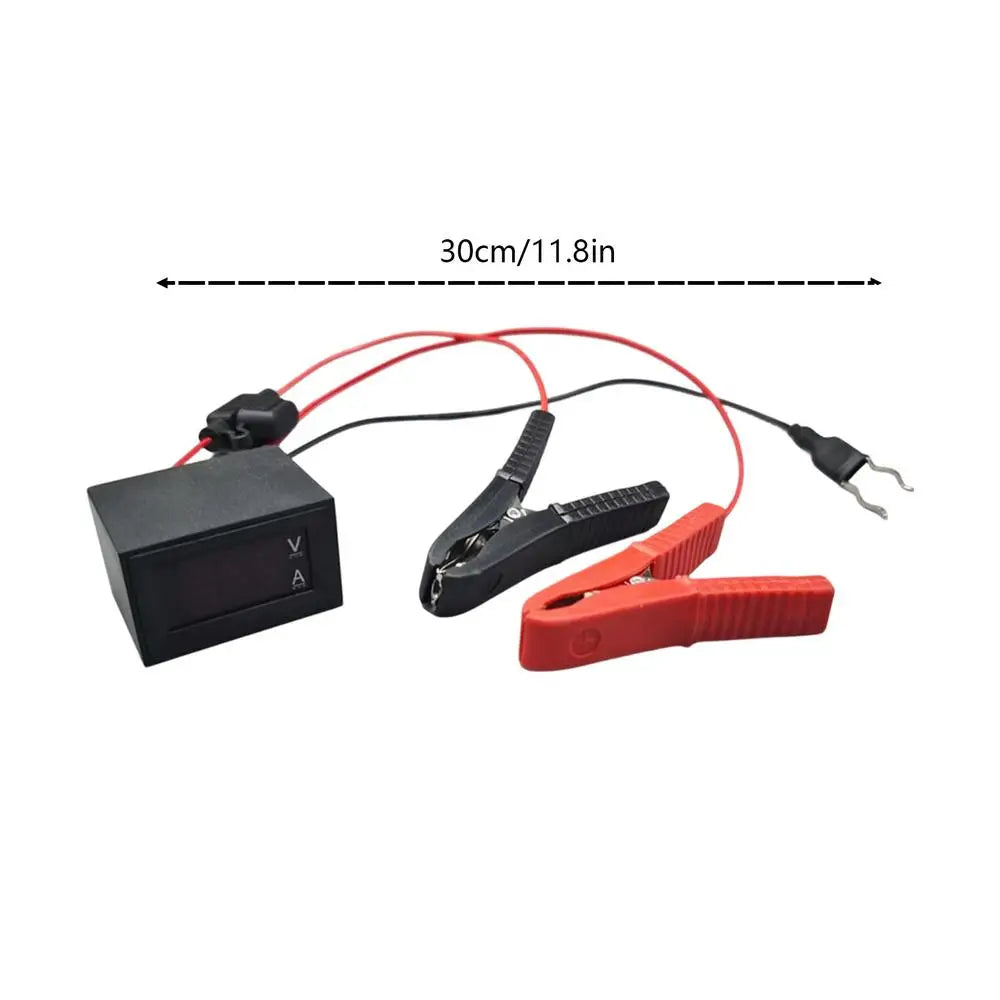 Battery Tester Car Vehicle Current Leakage Diagnostic Detector Car Current Leak Finder for Trailer Truck Sedan Home Garage Quake Red