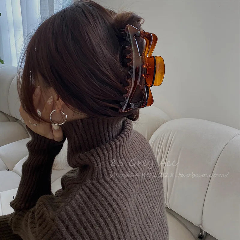Korean Bow Hairpin, Female Disc Hair Grab Bath Large Shark Clip. Girls Women Headwear Hair Styling Tools Accessories Quake