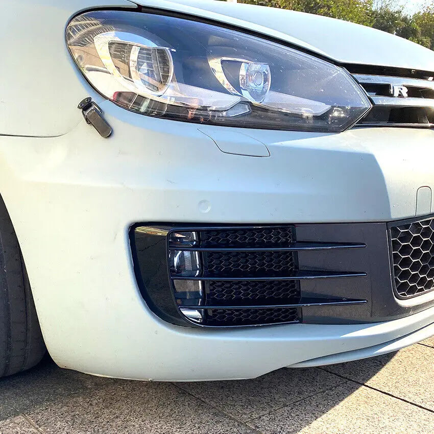 For VW Volkswagen Golf 6 MK6 VI GTI R R20 Car Front Fog Light Lamp Shade Hoods ABS Cover Trim Wind Eyebrow Bumper Grille Frame Quake