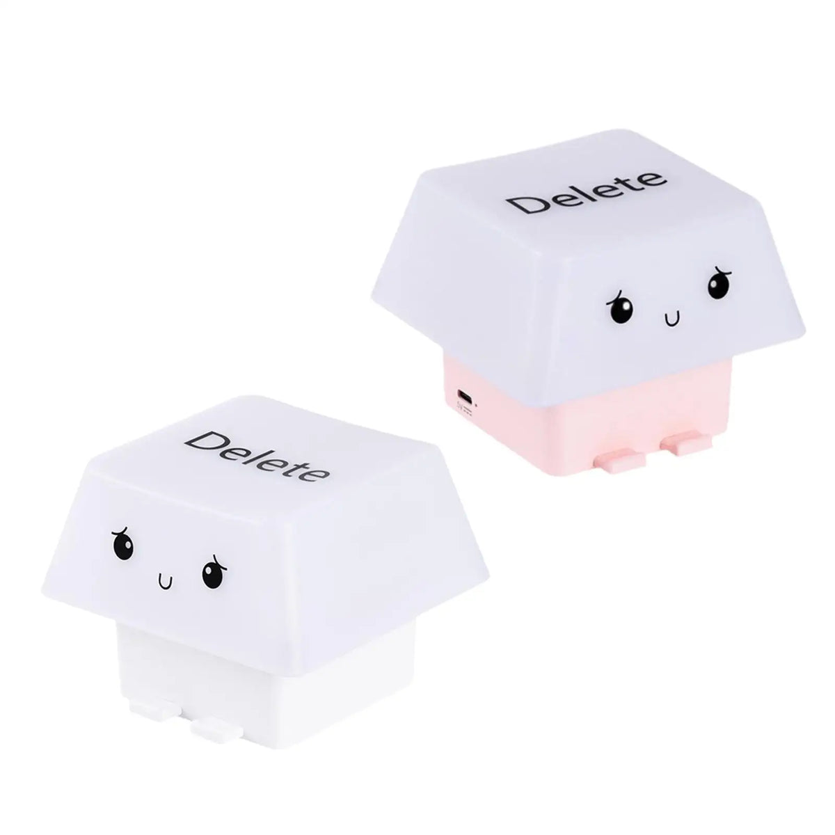 Keycap Night Light Keycap Decorative Lamp USB Rechargeable 3 Moods Light Tabletop Ornament Bedside Lamp for Desk Decorations Quake