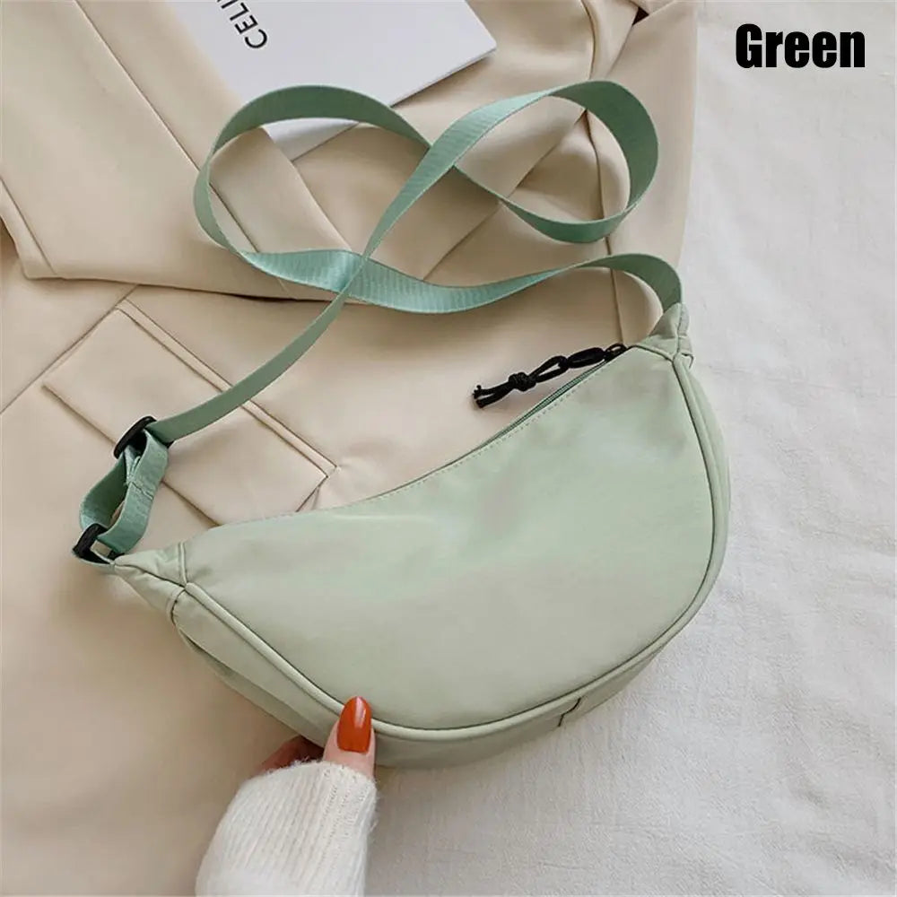 Fashion Casual Hobos Portable Underarm Bag Shoulder Bags Cross Body Bag Chest Bag Quake green