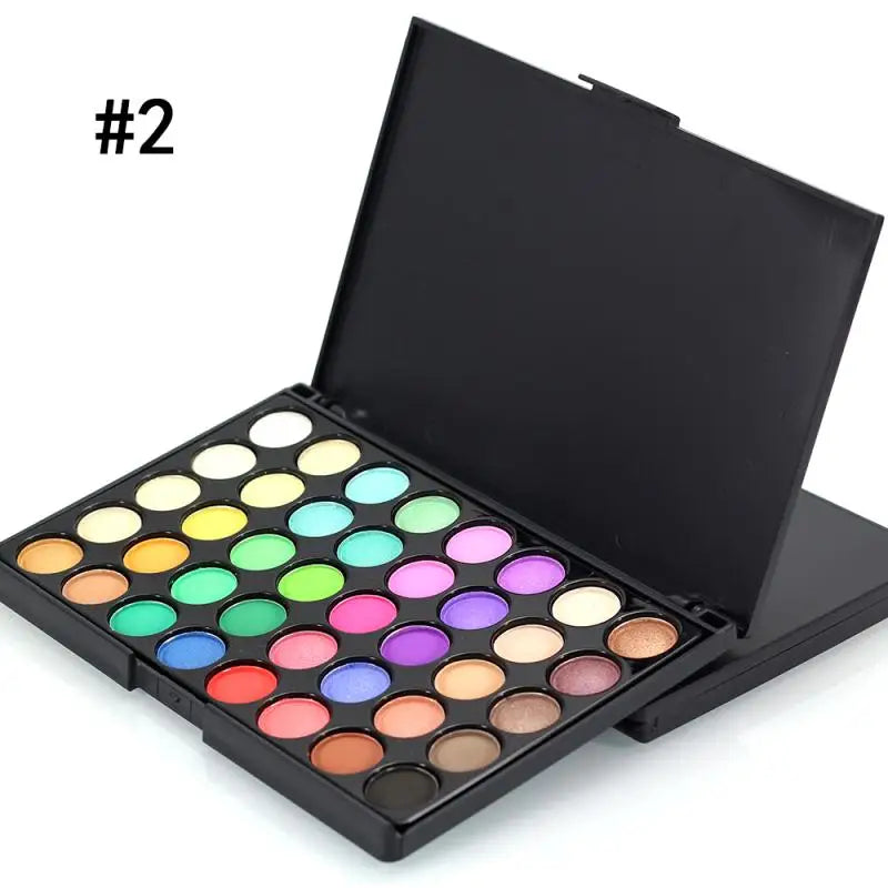 40 Colors Glitter Eyeshadow Palette Matte Waterproof Long Lasting Pressed Pearlescent Powder Cosmetics Fashion Women MakeUp Quake 40 Color 02