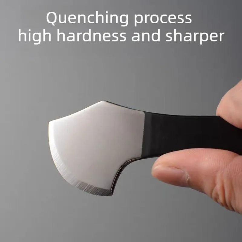 Leather Skiving Knife 150mm Wooden Handle Stainless Steel Leathercraft Tool for DIY Cutting Thinning Beveling Beginner Hobbyist Quake