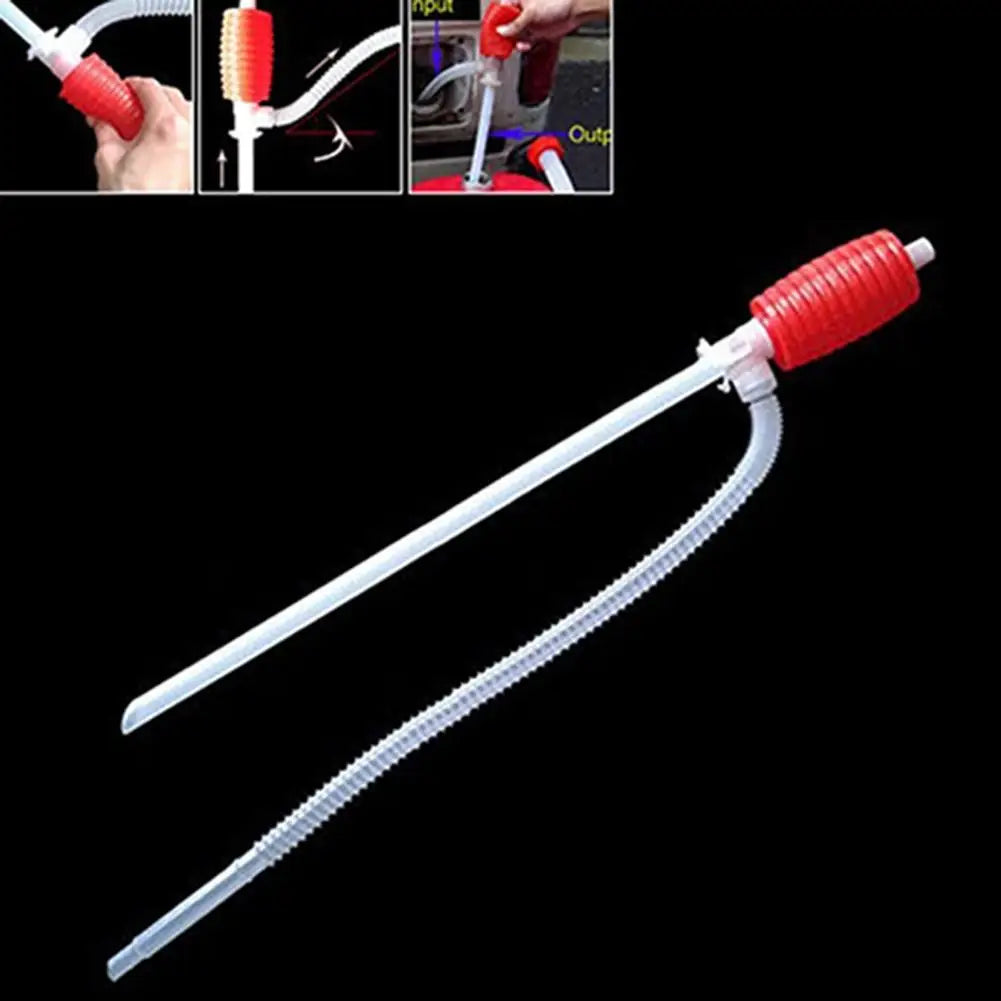 Universal Car Fuel Oil Siphon Pump Hand Manual Gas Transfer Oil Liquid Plastic Syphon Transfer Pump Quake