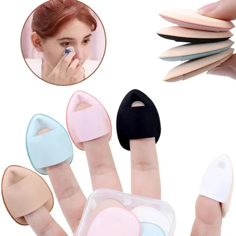 Makeup Tools Powder Sponge Face 6Pcs Mini Finger Puff Foundation Small Air Cushion Concealer BB Cream Cosmetic Applicator Quake