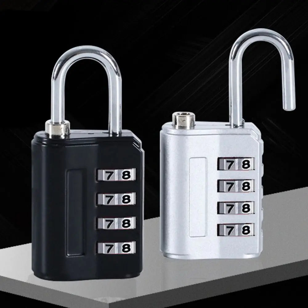 New Luggage Security Coded Lock Travel Customs Suitcase Locks Anti-Theft Security 4 Digit Number Combination Pad Lock Padlock Quake