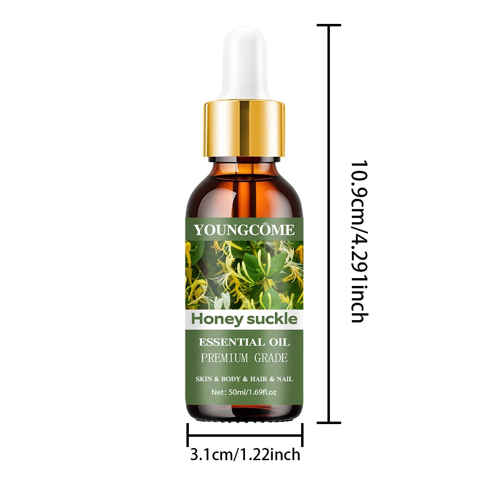Honeysuckle essential oil, withsoothing skin,soothing physical and mental effects. Suitable for body massage,DIY Beauty Recipes Quake 50ml