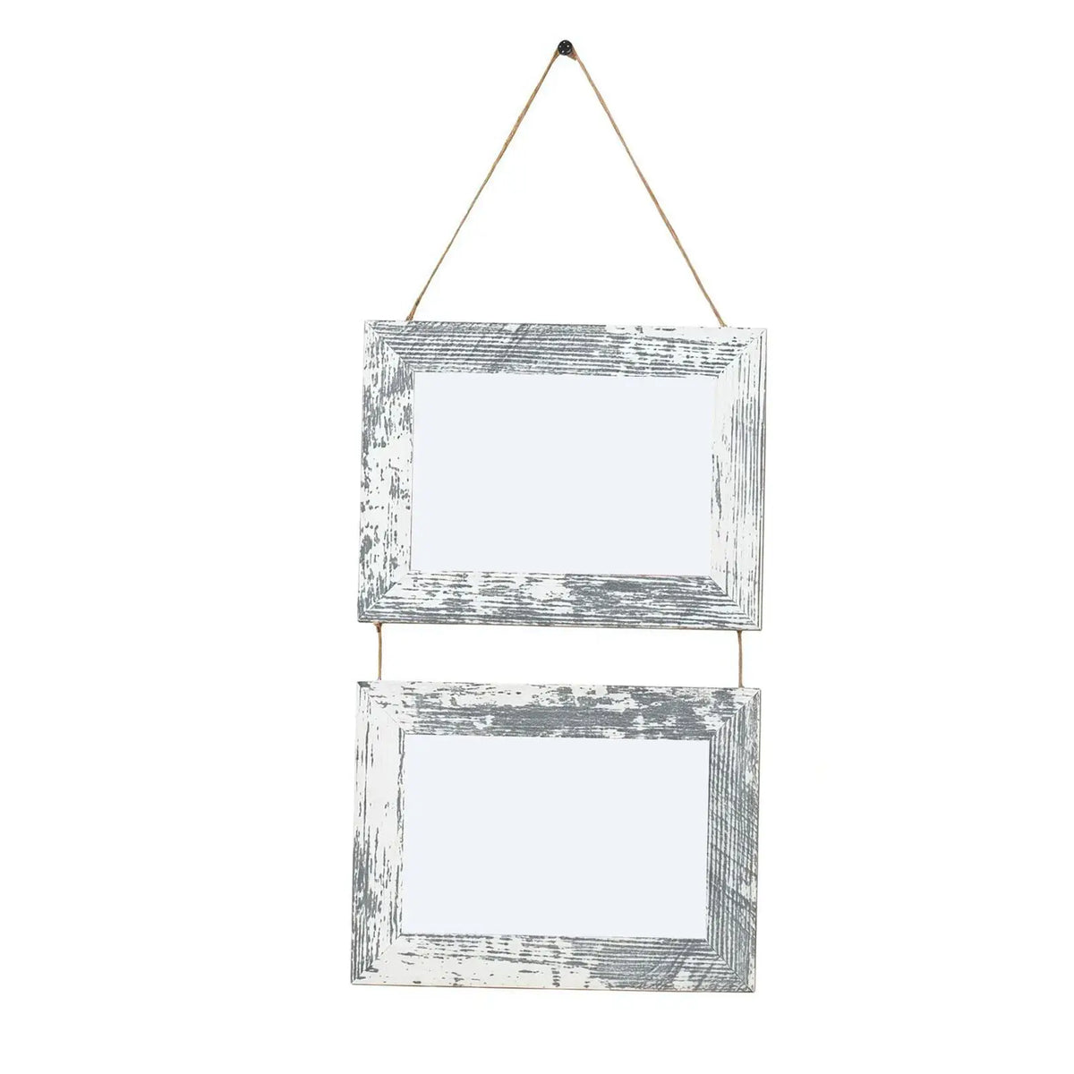 Wall Hanging Picture Frame with Rope Easily Install Decorative Rustic Ornament Photo Frame 4x6 for Room Bedroom Quake 2 Opening