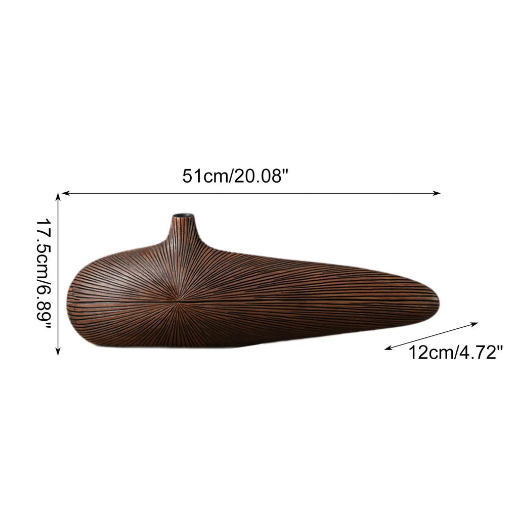 Resin Flower Vase Birthday Gift Desktop Bouquet Planter Organizer Bud Vase Plant Pot for Fireplace Home Bookshelf Office Mantel Quake