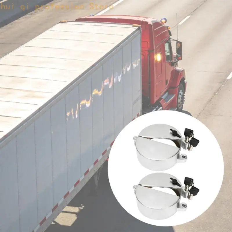 2 Units Anti Theft Lids With Spring Activated Locks For Large Trucks H8WE Quake