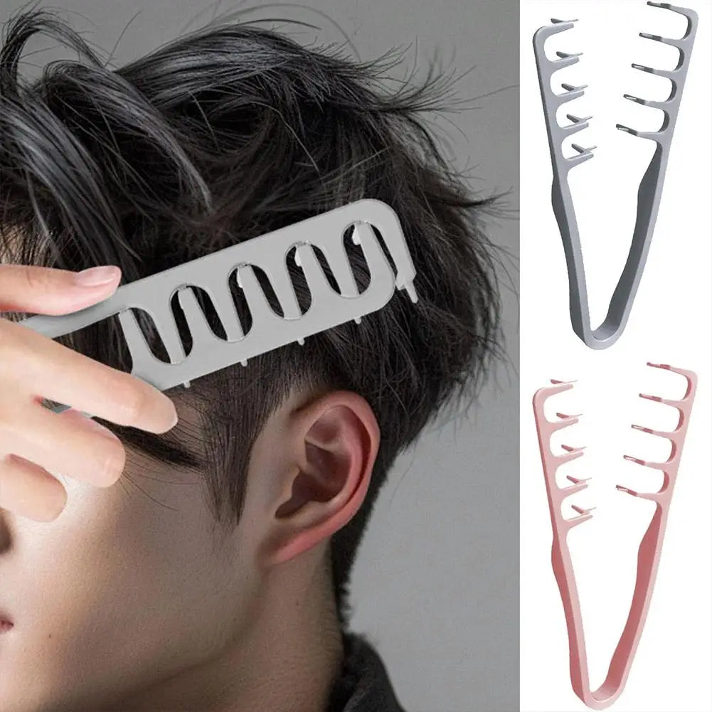 Korean Style Texturizing Hair Brush Volumizing Root Lifter for Men Women Cover Hair Part Fluffy Bangs Styling Comb Quake