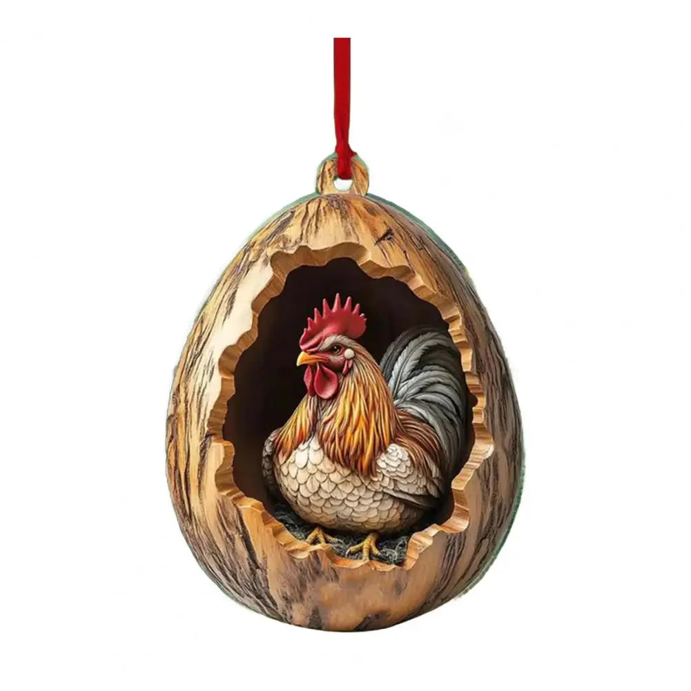Festive Hanging Pendant Decoration Rustic Forest Christmas Ornaments 2d Acrylic Wildlife Decor for Christmas Tree Seasonal Quake B China