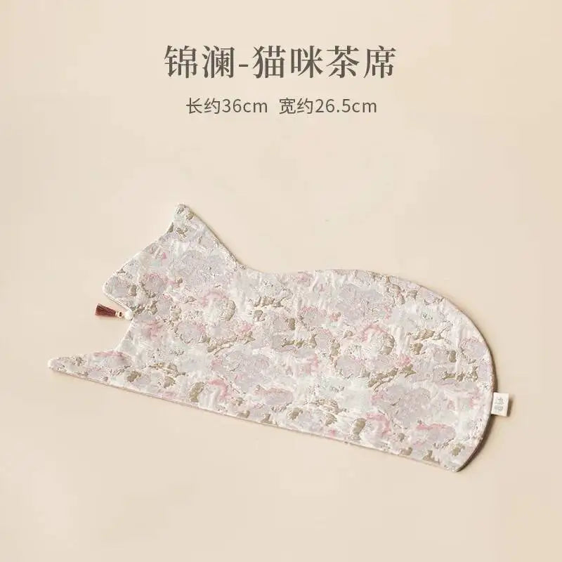 Pearl Tea Mat Chinese Style Double-sided Heat-resistant Insulation Pad Table Teapot Mat Tea Table Tea Ceremony Quake Tea Ceremony 1