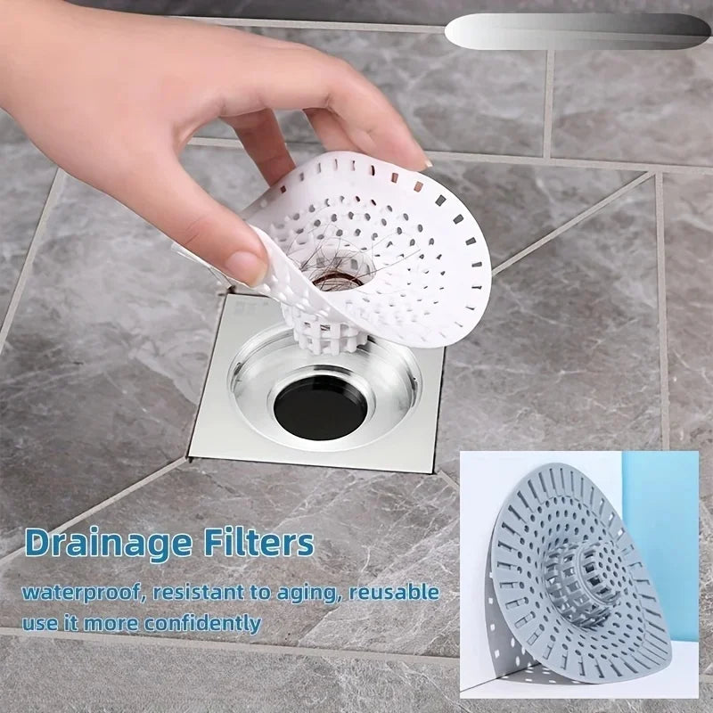 2pcs Kitchen Sink Filter Bathroom Floor Filter Silicone Drain Strainer Sink Strainers Hair Catcher for Bathroom Accessories Quake