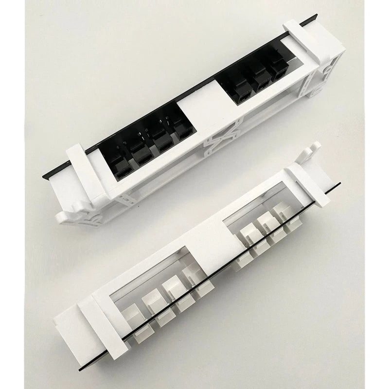 8-Port Cat6 Network Patch Panel with Wall Mount Bracket RJ45 Insert Keystone Gigabit LAN Coupler Plug Frame K1KF Quake