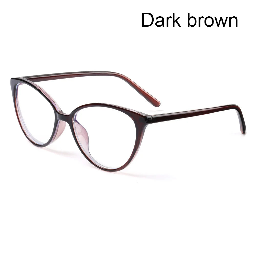 New Anti Blue Light Glasses Computer Goggles Fashion Clear PC Frame Eyeglasses Blue Rays Blocking Eyewear Vision Care Glasses Quake dark brown
