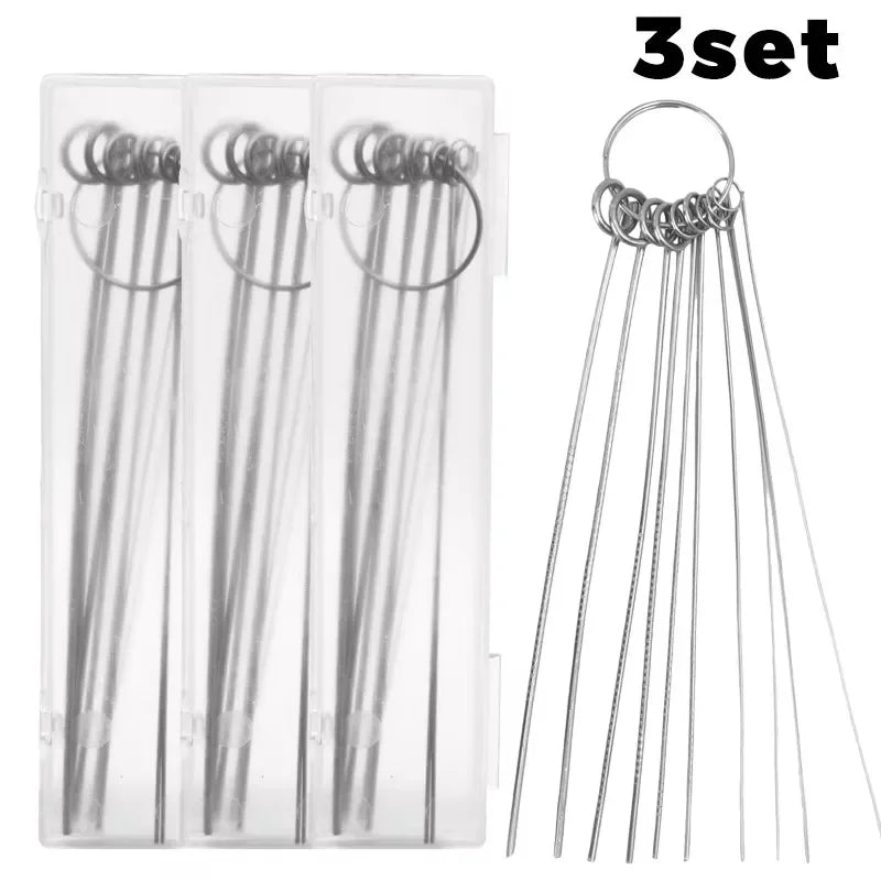 Stainless Steel Showerhead Cleaning Needle Set Anti-clogging Shower Head Cleaner Multi-purpose Mobile Phone Hole Cleaning Tool Quake 3Set