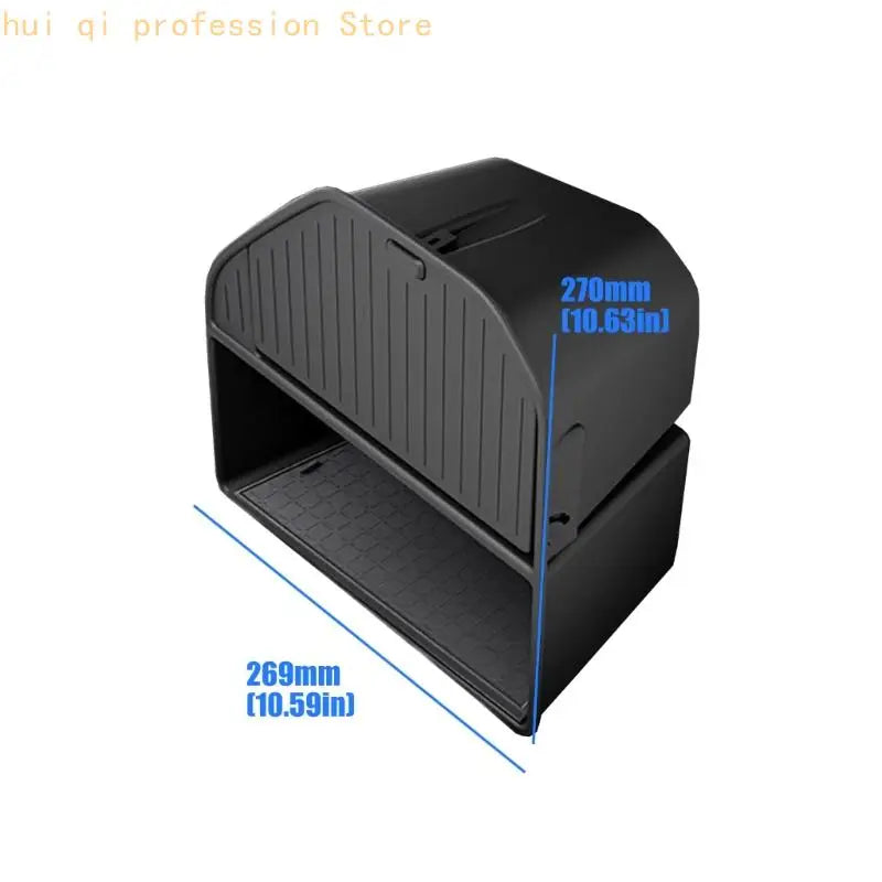 Covered Upper Compartment Trunk Storage Box for Right Side Cargo Area, ABS Insert with Open Lower Tray, Textured Panel and H8WE Quake