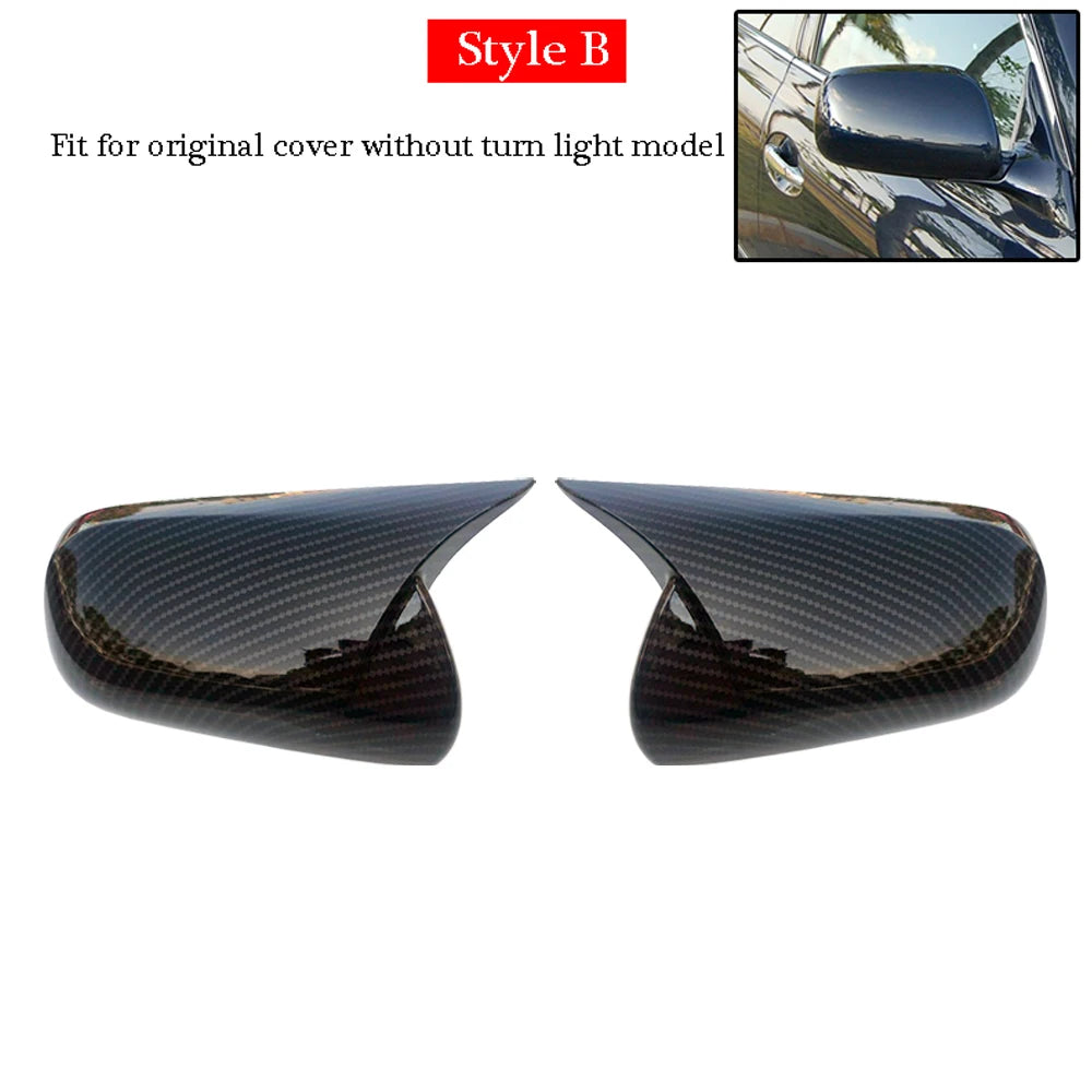 For Toyota Mark X Reiz 2005-2009 Car Rearview Side Mirror Cover Wing Cap Exterior Door Rear View Case Trim Carbon Fiber Look Quake Type B Carbon