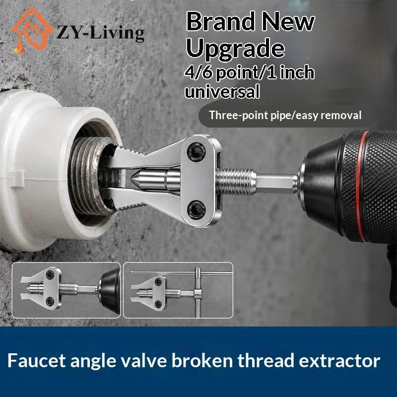 Pipe Extractor Tool Broken Thread Puller Hex Shank Power Drill For PPR PVC MPP Pipes DN20 25 32 1 2 3 4 1 Inch Quake