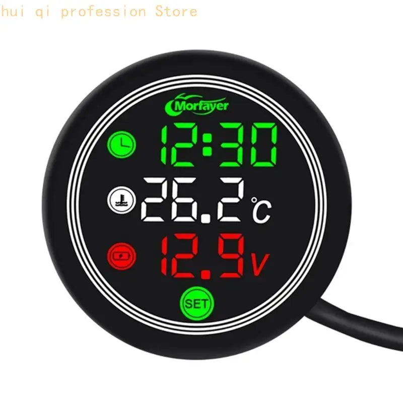 4 in 1 Timer Time Thermometer Voltmeter Timer Time Water/Air Temp Meter H8WE Quake Water temperature CN