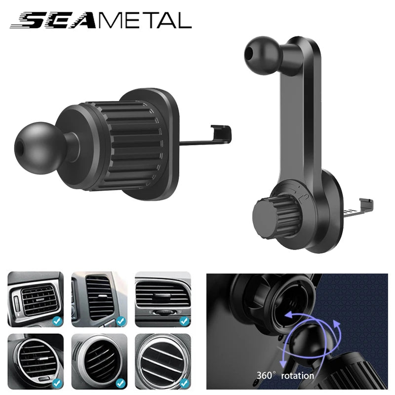 SEAMETAL Car Phone Holder Bracket Accessories Interior Air Outlet Vent Base Gadget Universal Auto Cellphone Support Accessories Quake