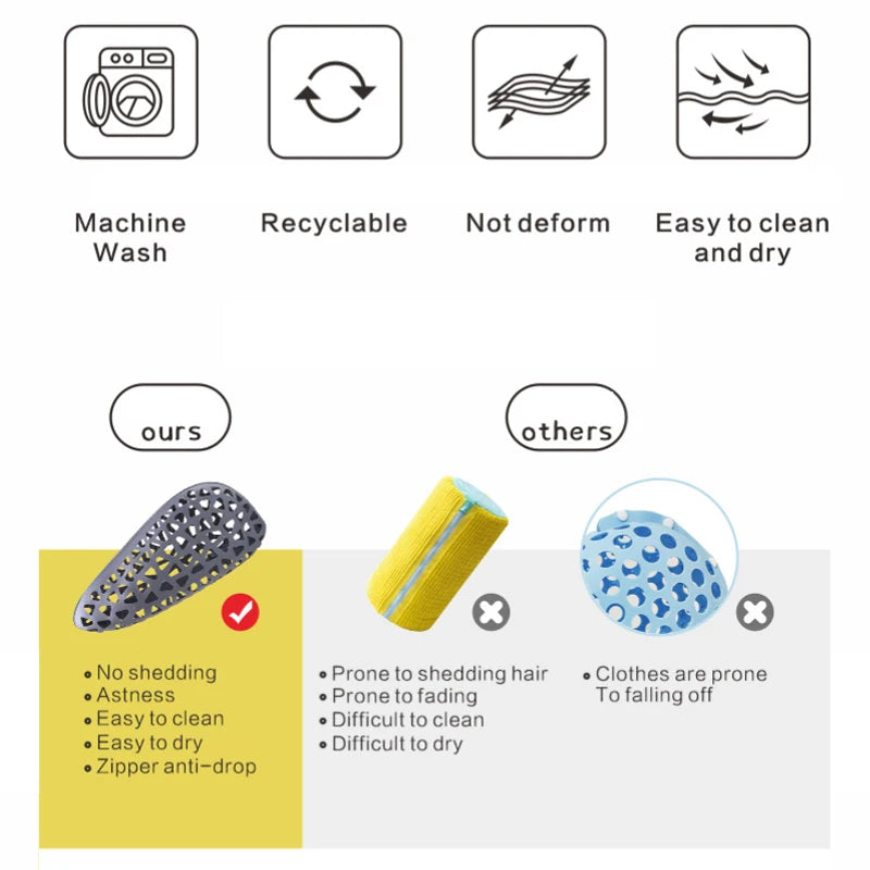Silicone Wash Shoes Bag Washing Machine Shoes Washing & Drying Bag Anti-deformation Laundry Bag For Shoes Cleaning Protector Quake