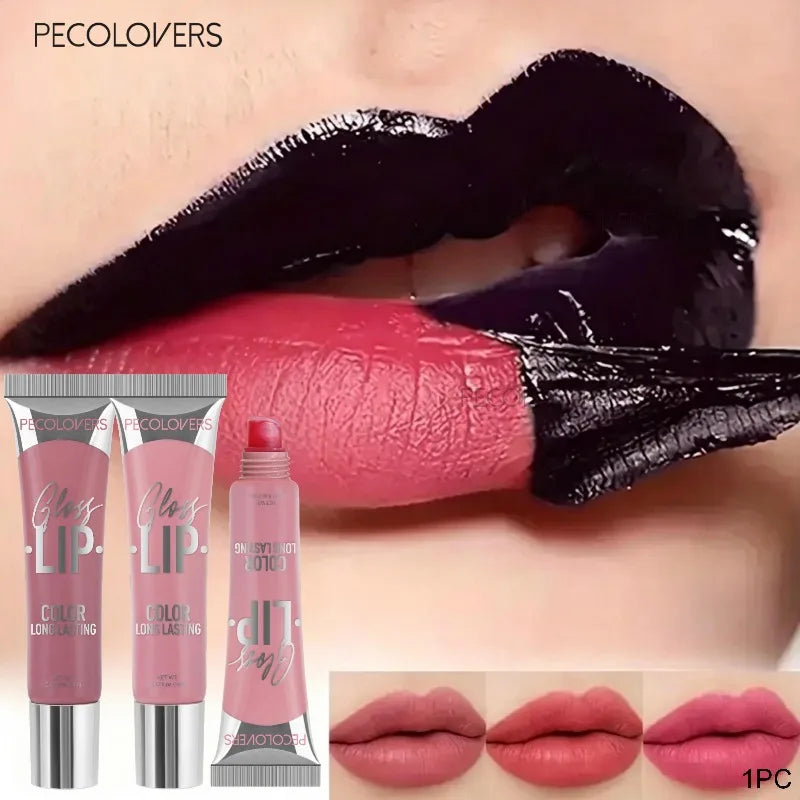1PC Tearable Lip Gloss, Long-lasting Lipstick, Waterproof, Non Stick To Cup, Multi Color Selection, Lip Makeup Quake
