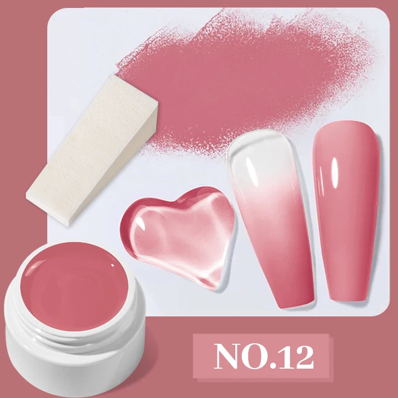 20 Colors Pat Painting Gel,Gel Nail Polish,Soak Off UV LED Gel Polish,Gel Paint For Nail Art Drawing Gel Nail For Art Design Quake 12 and sponge