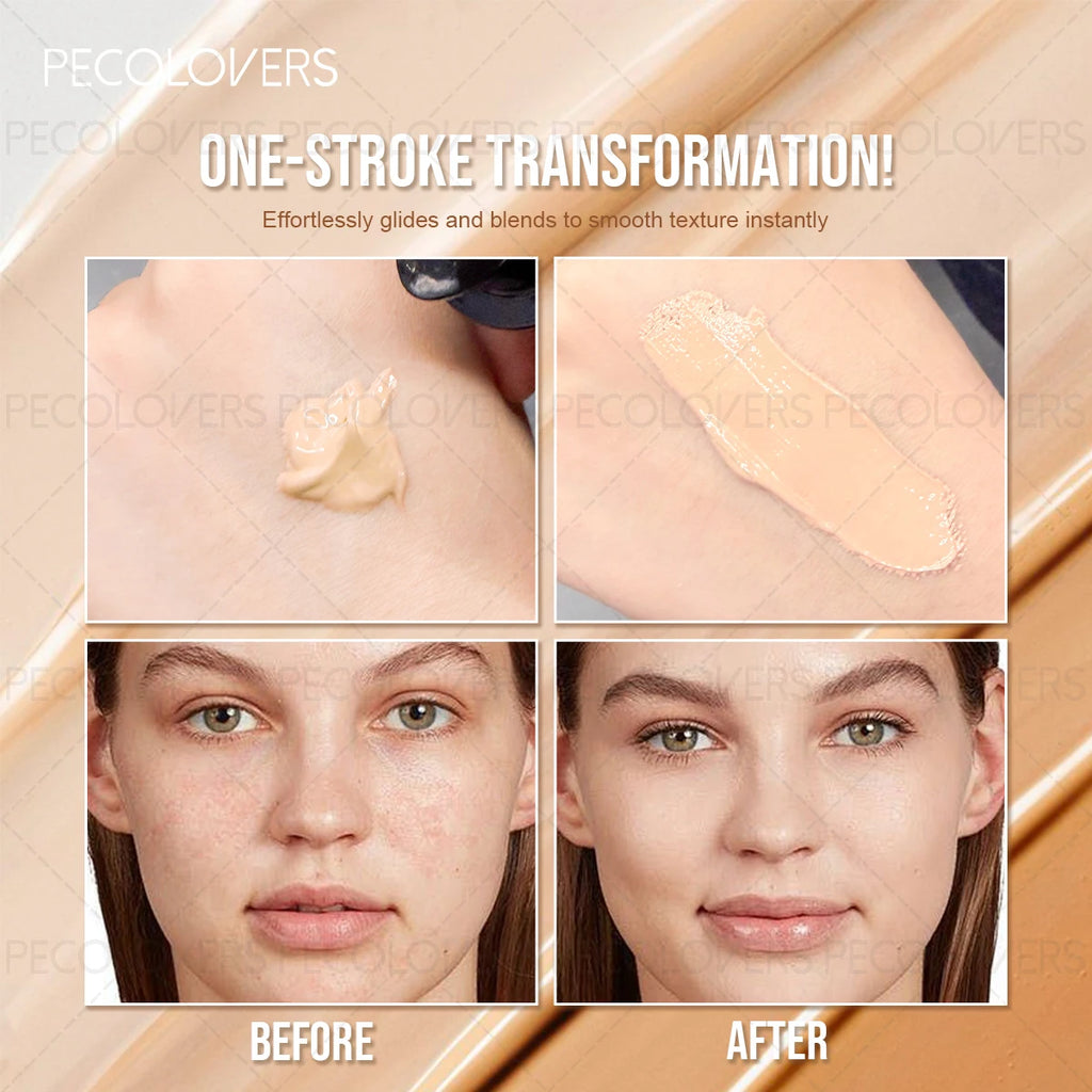 Waterproof Oil-control Face Foundation, Concealer for Complete Coverage, for Concealing Dark Circles Blemishes and Imperfections Quake