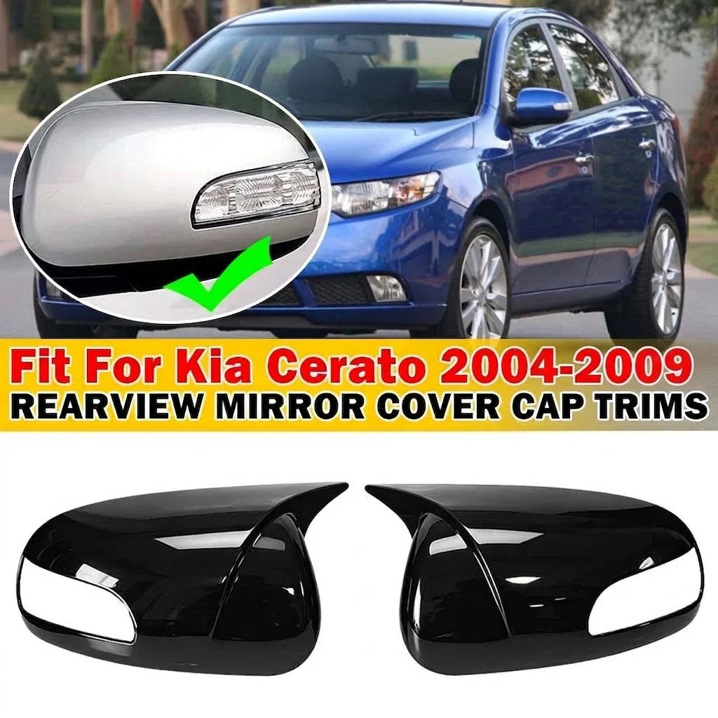 For Kia Cerato 2004-2009 2x Car Sticker Rearview Side Mirror Cover Wing Cap Exterior Case Trim Accessories Vehicle Decoration Quake
