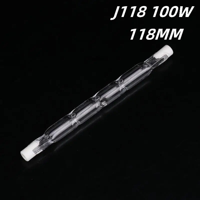 1Pcs J Type Halogen Light Bulb 360° Beam Angle R7S Halogen Linear Light Bulb For Ceiling Cabinet And Desk Construction Lights Quake J118 100W