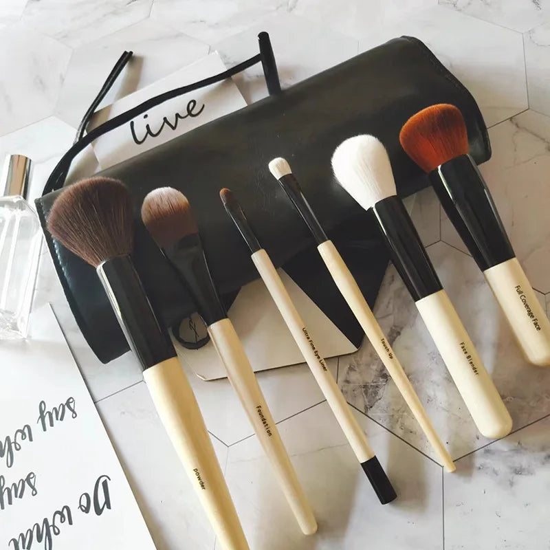 6pcs Soft Fluffy Makeup Brush Sets For Cosmetic Foundation Loose Powder Eyeshadow Blending Brush Beauty Tools Quake
