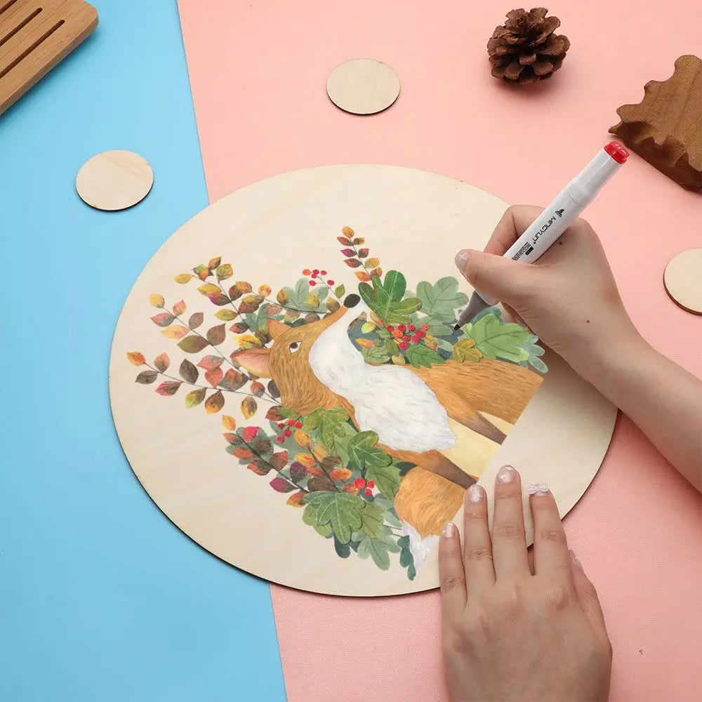 3/5/10pcs Unfinished Wood Pieces Wood Circles Blank Plaque for DIY Craft Pyrography Projects Games Scrapbooking Building Model Quake