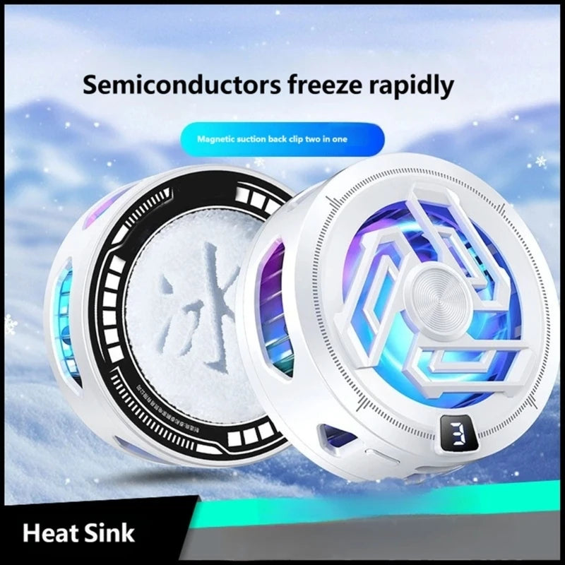 Phone Cooling Fan Radiator with USB Input and Phone Mount for Gaming and Streaming, Small ABS Heat Relief Aid for Long Use K1KF Quake