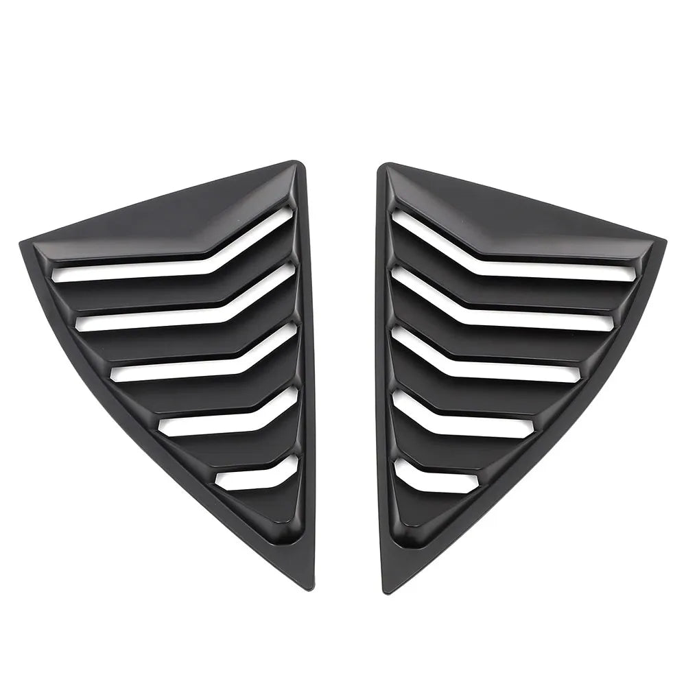 For Chevy Camaro 2009-2015 Car Rear Louver Window Side Shutter Cover Trim Sticker Vent Scoop ABS Carbon Fiber Black Accessories Quake
