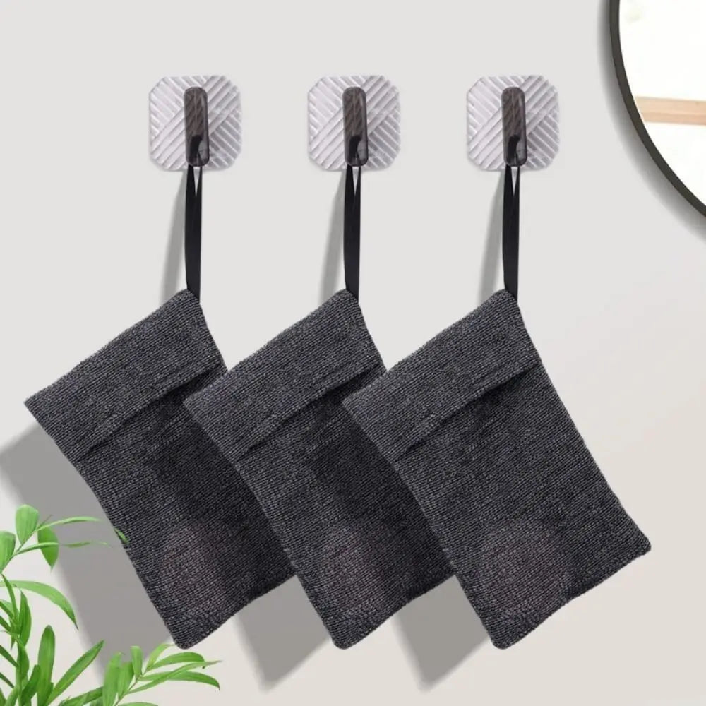 Portable Foam Net High Quality Bathroom Accessories Double Layer Nylon Soap Bag Hangable Thickened Shower Shampoo Holder Quake