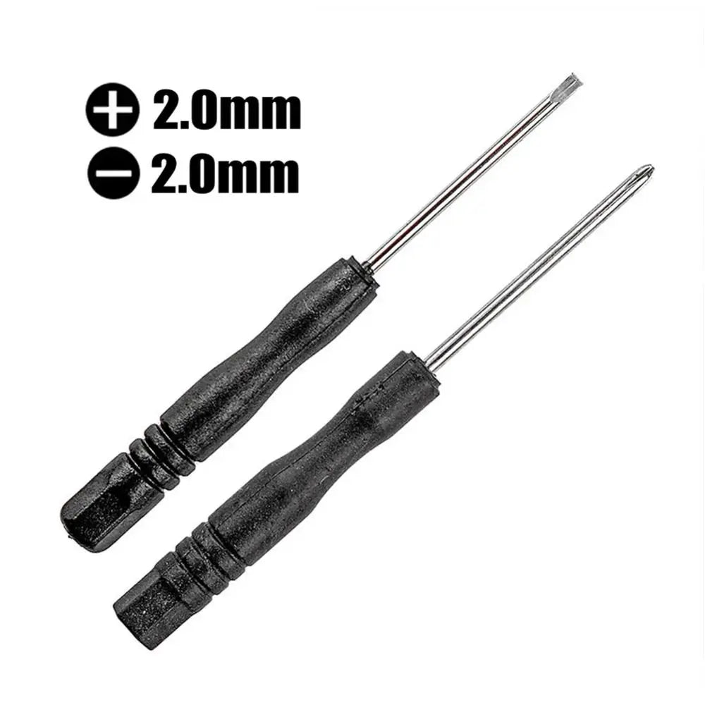 10Pcs Portable Small Mini Screwdriver Slotted Cross Phone Repair Tool Screwdrivers Black 2mm 3mm Disassembly Screwdriver Quake